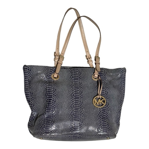 Michael Kors Snake-print Leather Handbag Tote - Picture 5 of 12